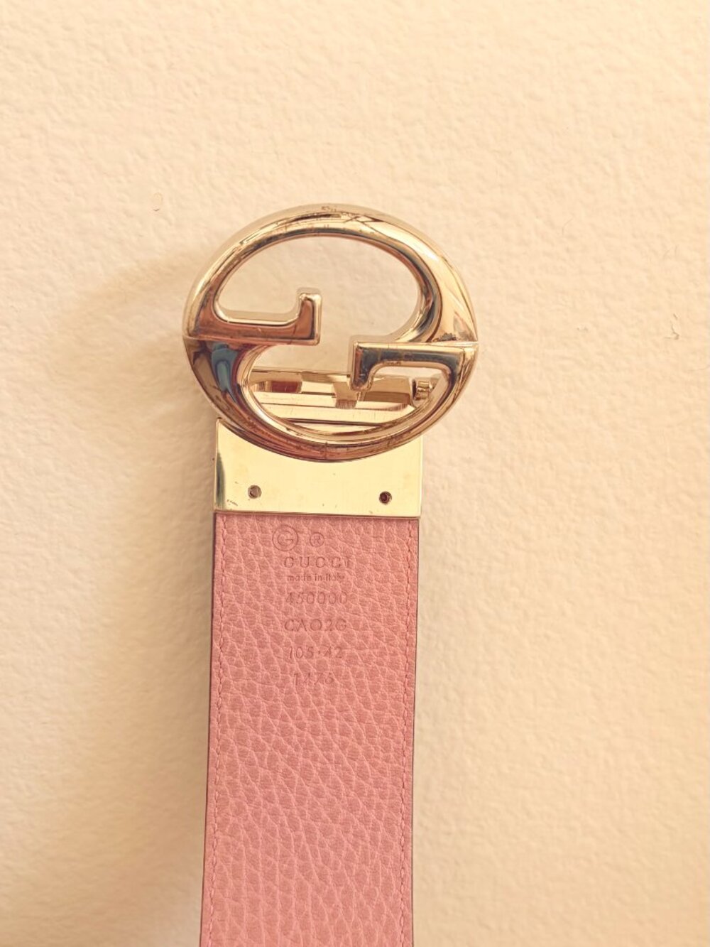 Gucci Signature, Reversible Leather Belt (Interlocking G Buckle, Gold-tone) - Picture 5 of 8